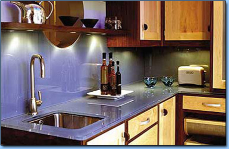 Glass kitchen worktops