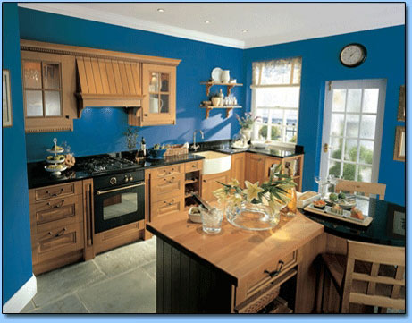 Granite and timber kitchen worktops