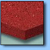 Red quartz kitchen worktop