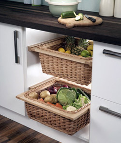 kitchen base unit traditional baskets