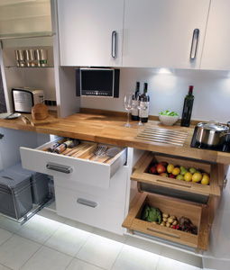 Accessories displayed in kitchen