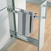 kitchen base 150mm, towel rail pull-out
