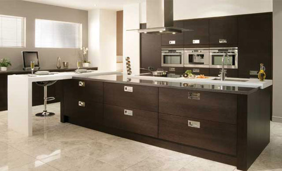 Kitchen as Tavola Oak in Black Brown Ferrara