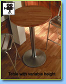 Adjustable height table