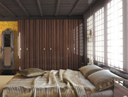 Zurfiz bedroom in ultra-gloss macassar