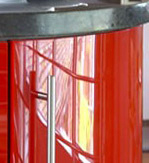 Red Gloss Parapan curved door