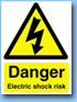 Danger electric shock sign